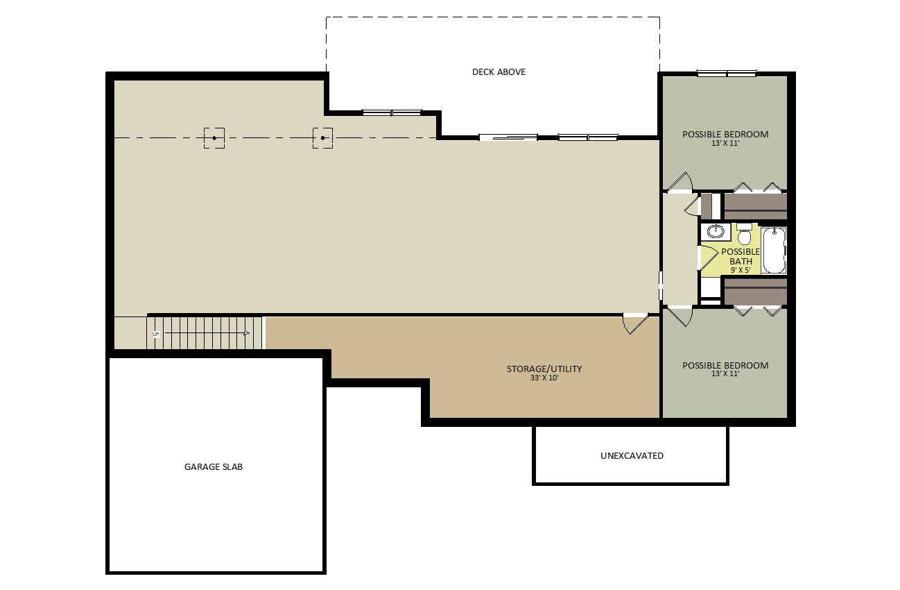 BaysideLower Level Floor Plan